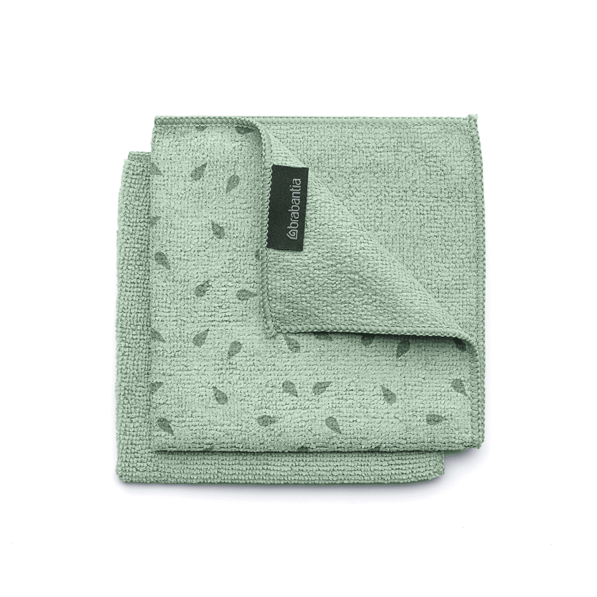Brabantia Microfibre Dish Cloths Green, Set of 2, 30x30 cm 