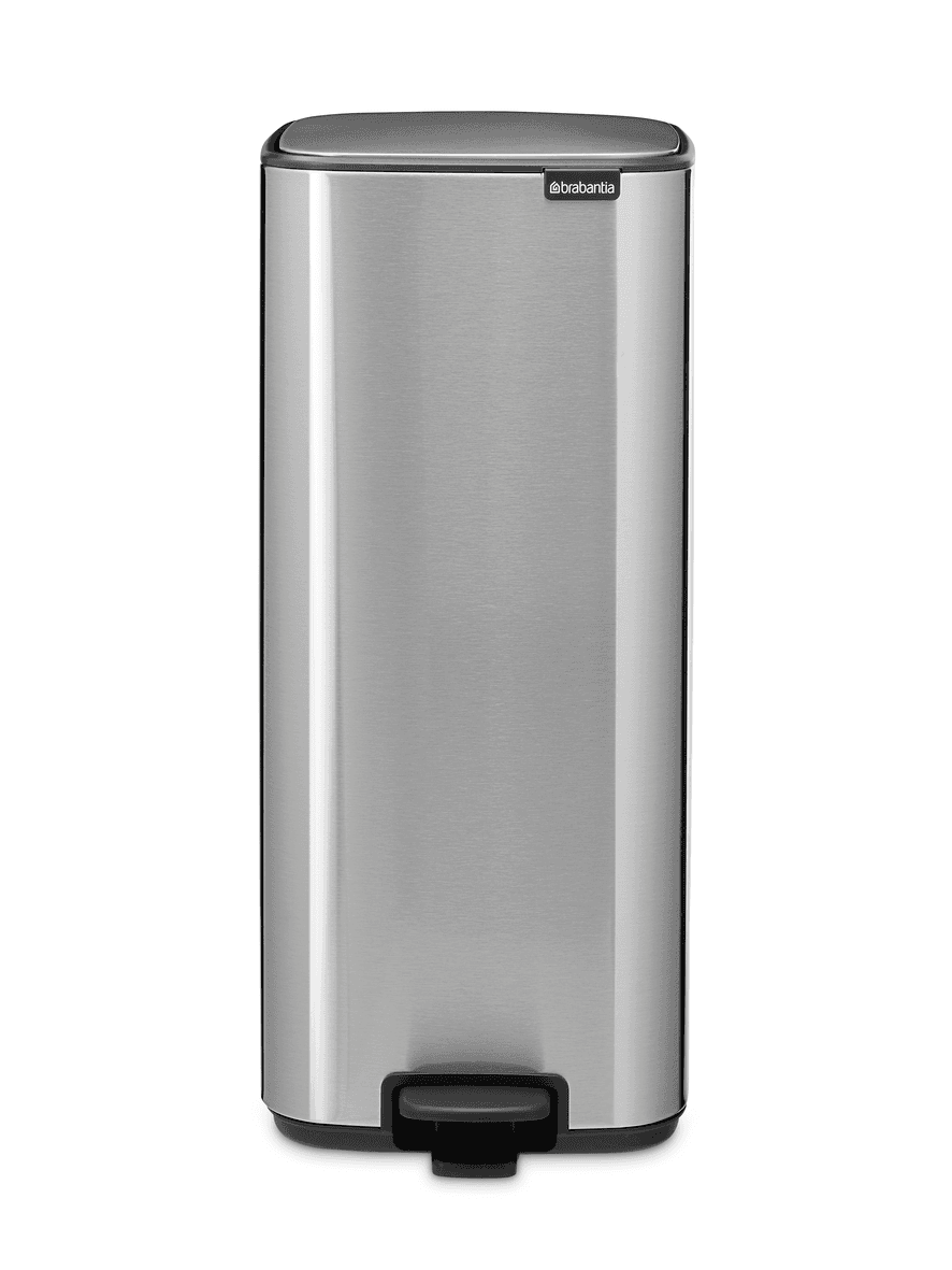 Brabantia Bo Pedal Bin 30L - Matt Steel Fingerprint Proof