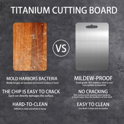 Mr Chef 2-Pack Stainless Steel Cutting Board for Kitchen, Double-Sided Food-Grade 304 Chopping Board, Large for Meat, Small for Vegetables & Fruit, BPA-Free, Dishwasher Safe, Durable image 3
