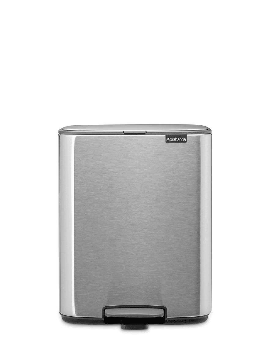 Brabantia Bo Pedal Bin 12L - Matt Steel Fingerprint Proof 