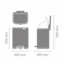 Brabantia Bo Pedal Bin 7L - Matt Black  image 1