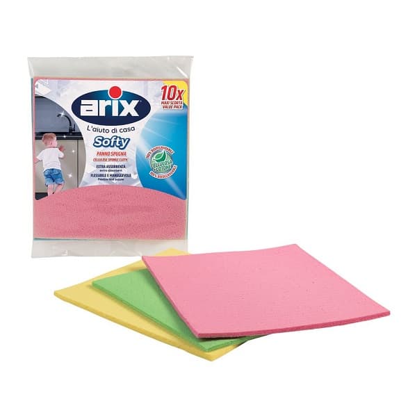 ARIX New Softy Natural Cellulose Sponge Cloth 10 Pcs