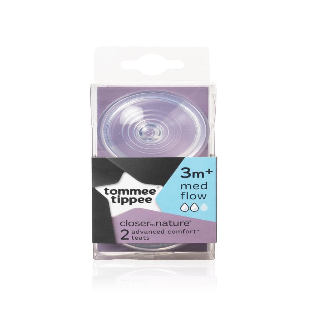Tommee Tippee Closer to Nature Advanced Comfort Medium Flow Teats Anti-Colic 2 pcs