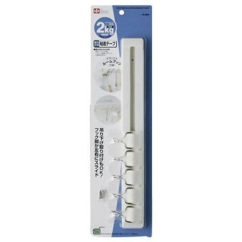 LEC Room Hook in Line 5 Hooks with Tape