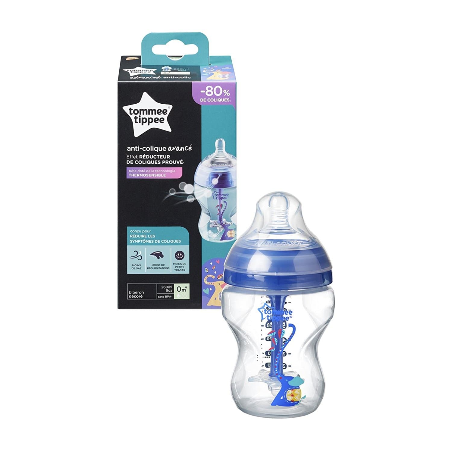 Tommee Tippee Advanced Anti-Colic Bottle Boy 260ml (with slow teat)