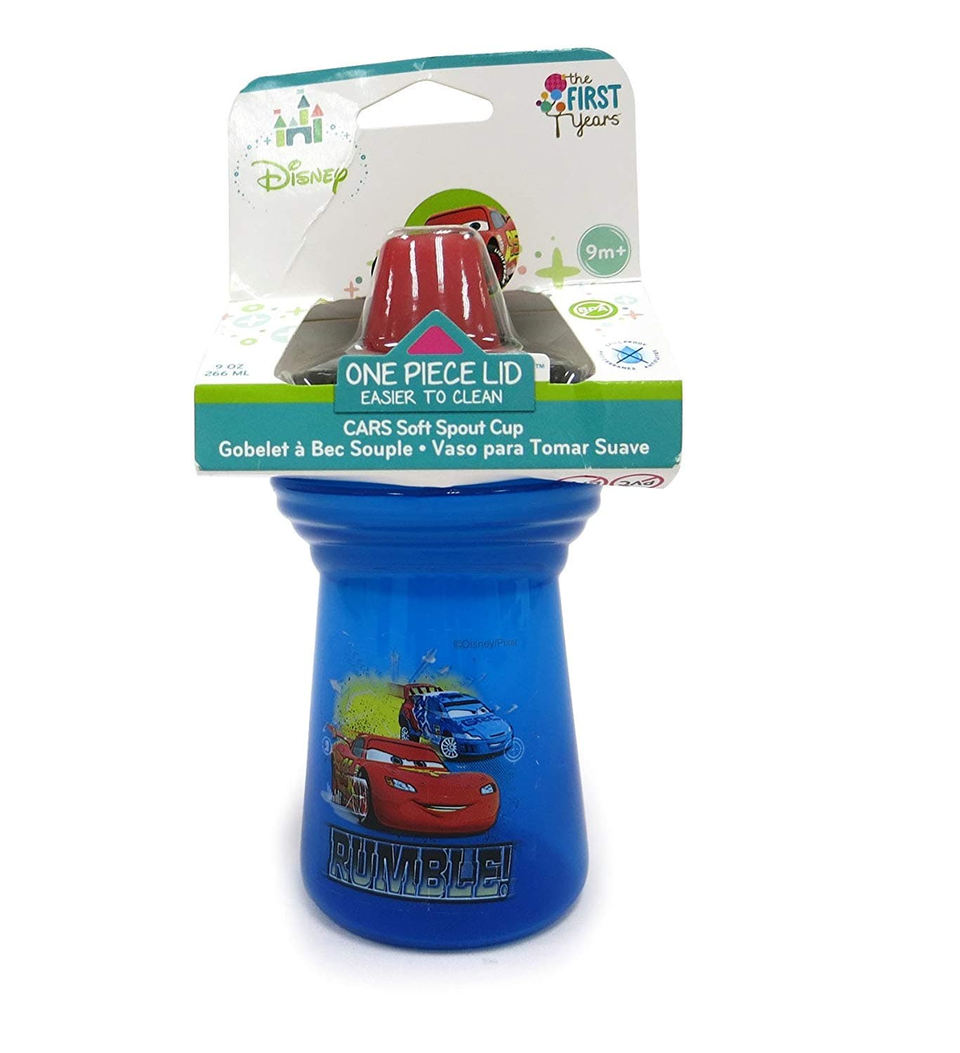 Disney First Years Meal Mates Cars 10oz Soft Spout Sippy Cup