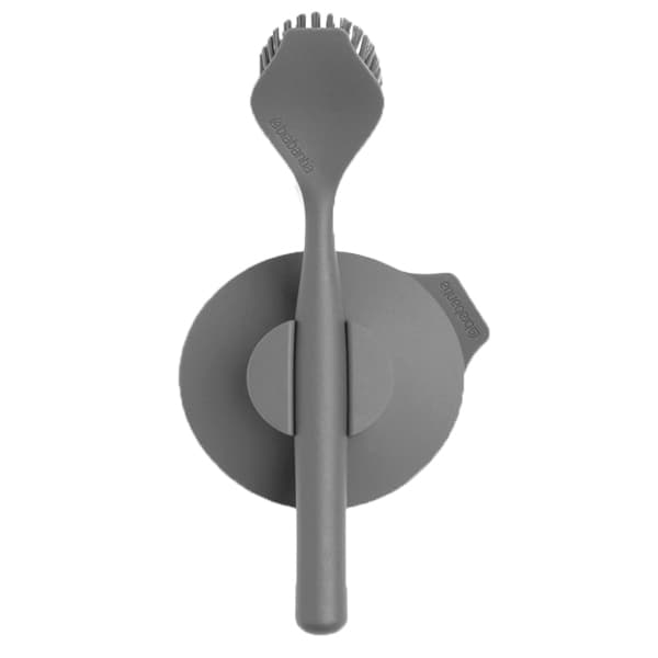 Brabantia Dish Brush w' Suction Cup Holder - Dark Grey
