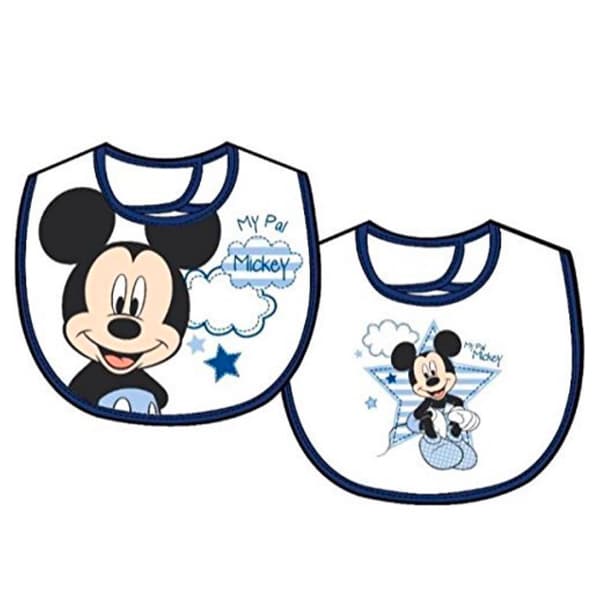 Disney Mickey Polycotton Bibs 2pcs - 21 x 30cm