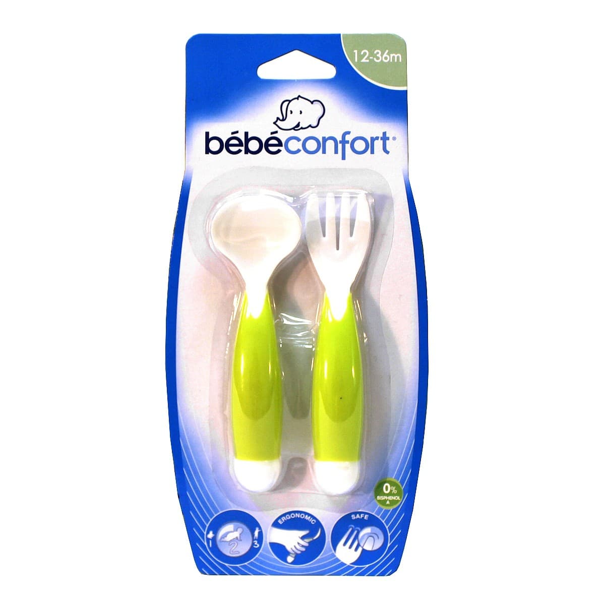 Bebeconfort Ergonomic Baby Fork and Spoon Set