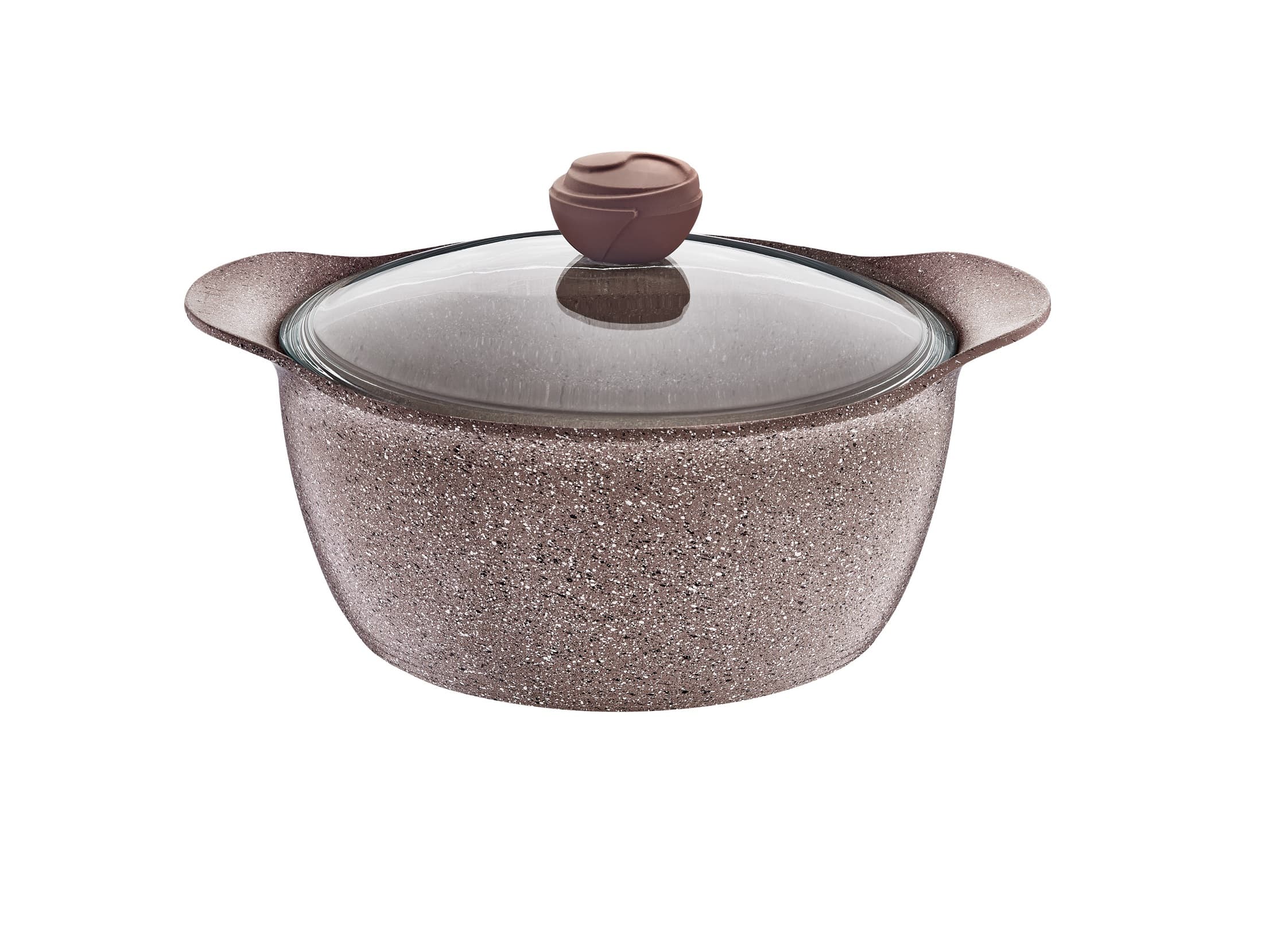 OMS Granite Casserole 24cm 4.55L Brown