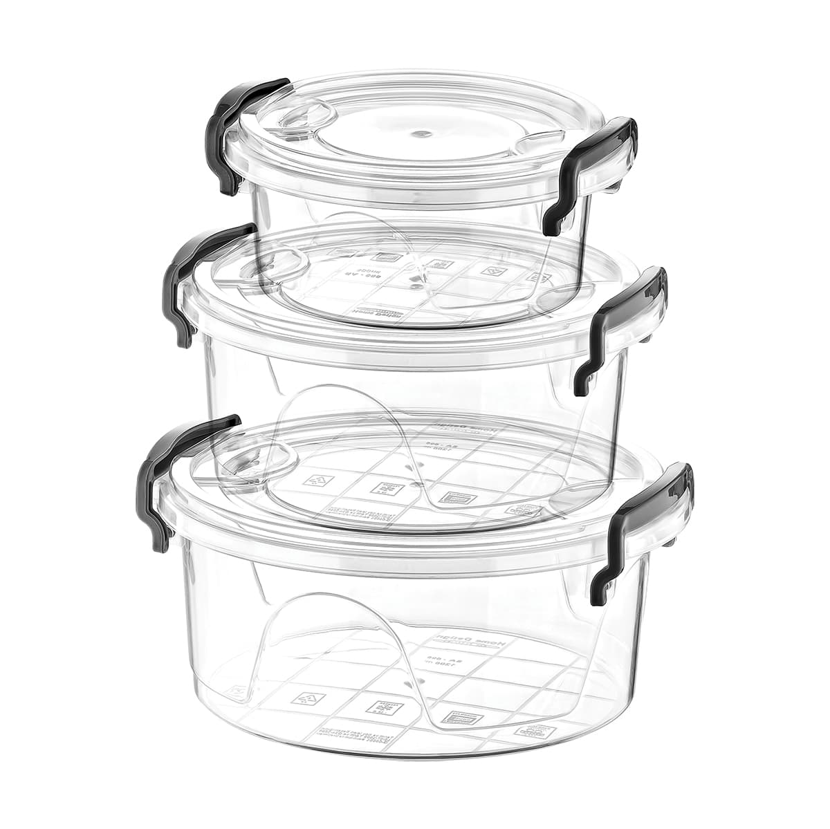 Plast Art Round Bonny Box Set of 3