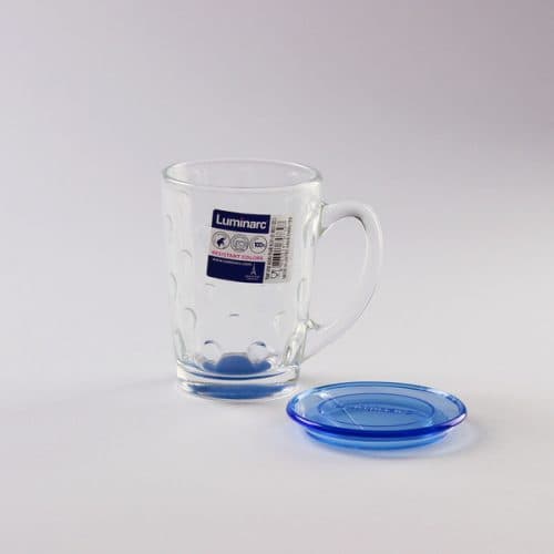 Luminarc New Morning Blue Mug With Lid 320ml