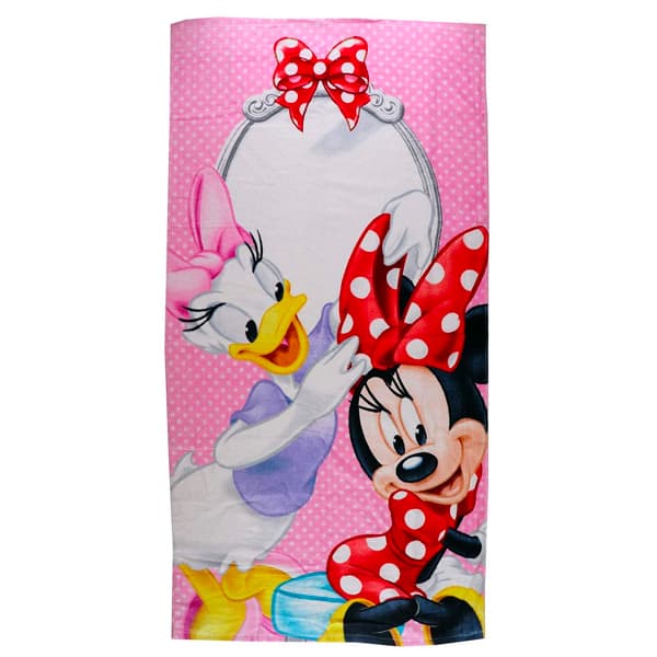 Disney Minnie Design Beach Bath Towel Pink 70 x 140 cm