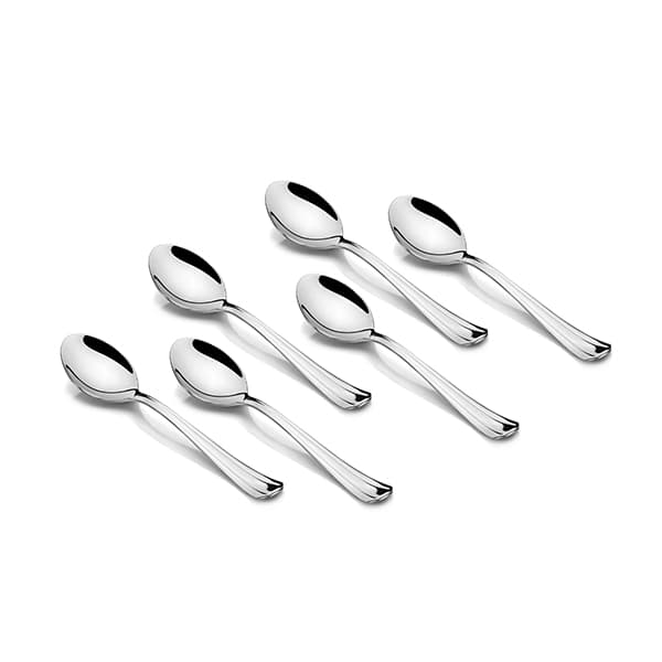 Montavo Flair Dessert Spoon Silver Set of 6