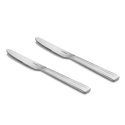 FNS Glaze Hammered Dinner Knife Silver Set of 2 image 0
