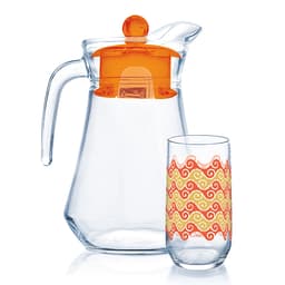 Luminarc Orange Wave Drink Set of 7 image 0