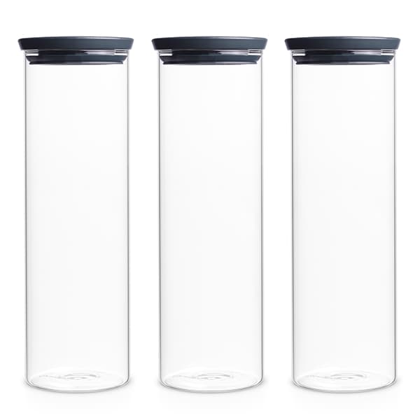 Bundle of 3 Brabantia Glass Jar 1.1 L
