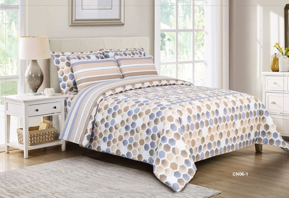 Cannon King Printed Comforter Set of 4 (CN06-1)