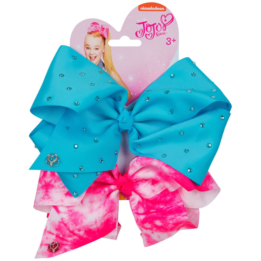 Jojo Bow Set - Neon Blue/ Neon Pink