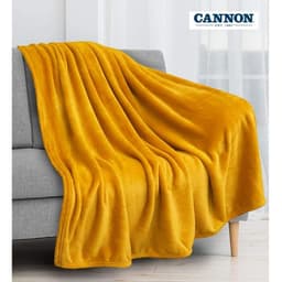 Cannon Plain Cashmere Touch Microfiber Blanket 160×220cm Mustard image 0
