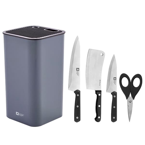 Bundle of Amefa Kitchen Knives with Holder