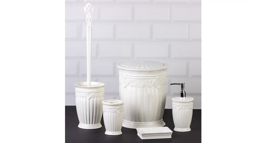 Okyanus Sultan Bathroom Set (5 pcs) White