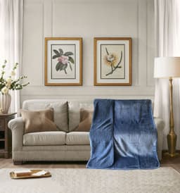 Cannon Flannel & Sherpa Bonded Blanket 220*240 Blue image 0
