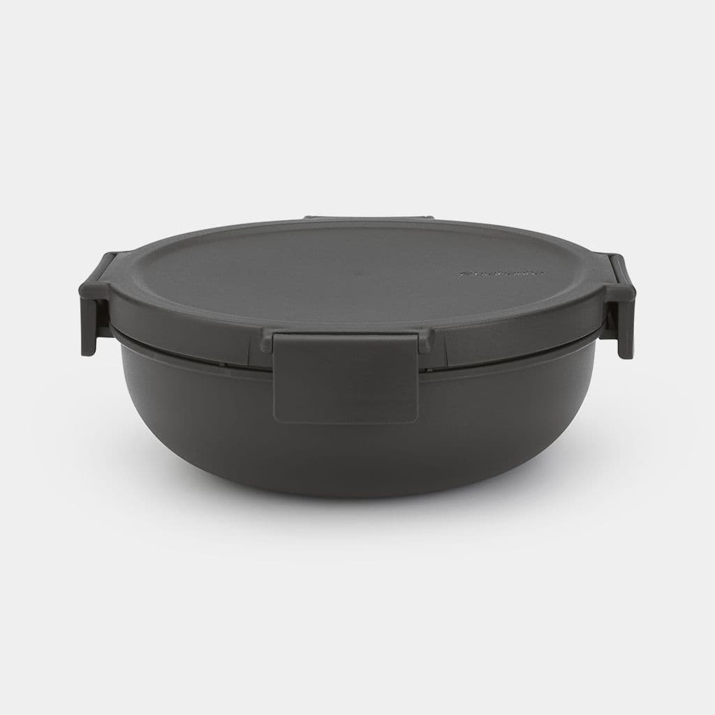 Brabantia Make & Take Plastic Salad Bowl 1.3 Ltr - Dark Grey