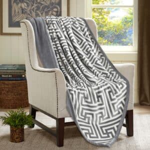 Cannon Flannel Links Reverse Design Blnkt 240×220 Grey
