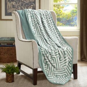 Cannon Flannel Links Reverse Design Blnkt 240×220 Green