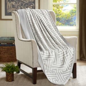 Cannon Flannel Links Reverse Design Blnkt 240×220 Lgrey