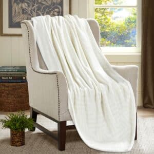 Cannon Flannel Links Reverse Design Blnkt 240×220 White