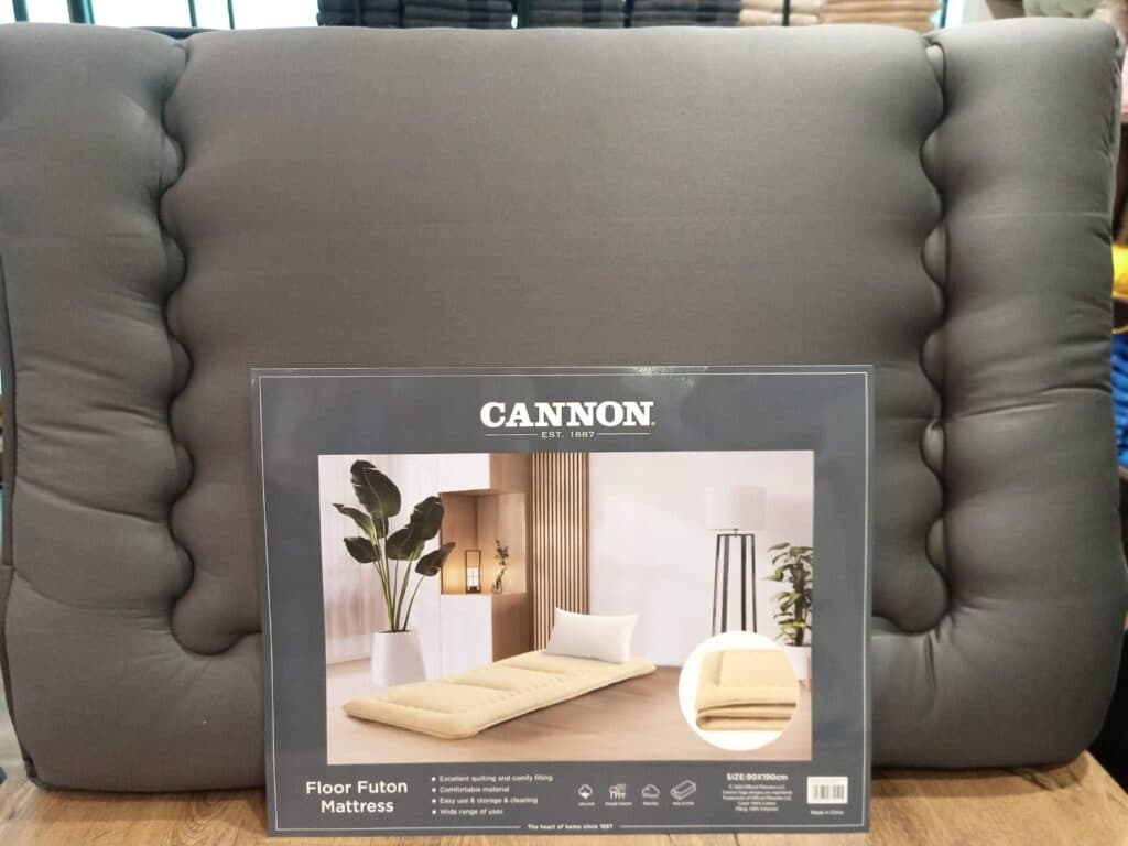 Cannon Cotton Japanese Futon Mattress 90×190 Grey