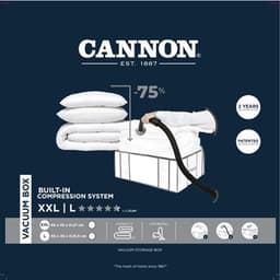 CANNON STORAGE BOX W/COMPRESSION BAG WHT L image 0