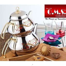 OMS Tea Pot Set, Gold Design image 0