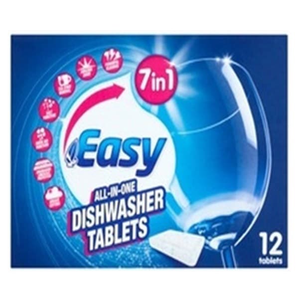 Easy 7 in 1 Dishwasher Tablets 12 Pcs