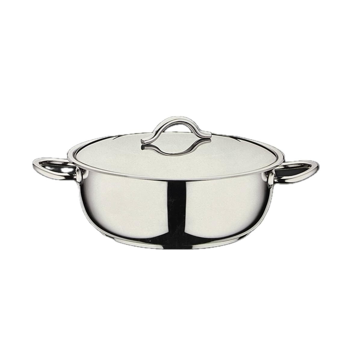 OMS Stainless Steel Low Casserole with Lid 34 cm