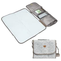MOON Portable Diaper Changing Station -Waterproof Foldable Baby Travel Changing Bag kit -Beige image 0