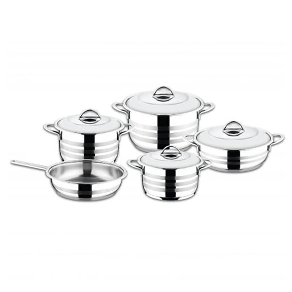 OMS Stainless Steel Cookware Set of 9
