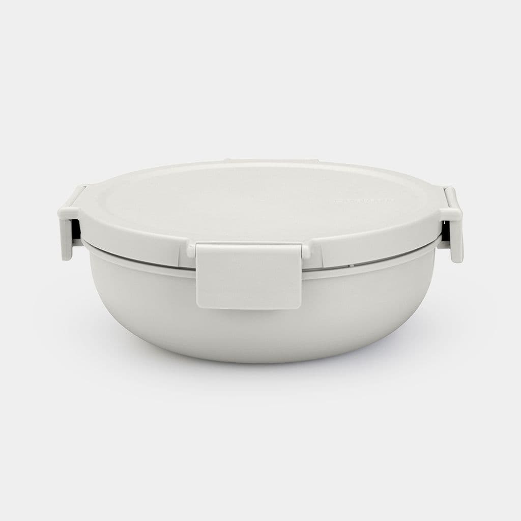 Brabantia Make & Take Plastic Salad Bowl 1.3 Ltr - Light Grey